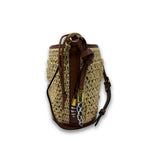 Drawcord Bucket Bag - Aran Raffia
