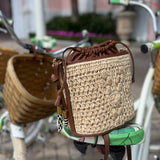 Drawcord Bucket Bag - Aran Raffia
