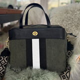 Amore - Olive Canvas Stripe