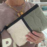 Small Canvas Pouch - Multi Quilted