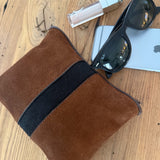 Small Fold Pouch - Bronze Suede