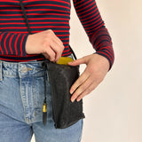 Mini Sling Phone Crossbody - Black Semi Perf