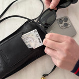Mini Sling Phone Crossbody - Black Semi Perf