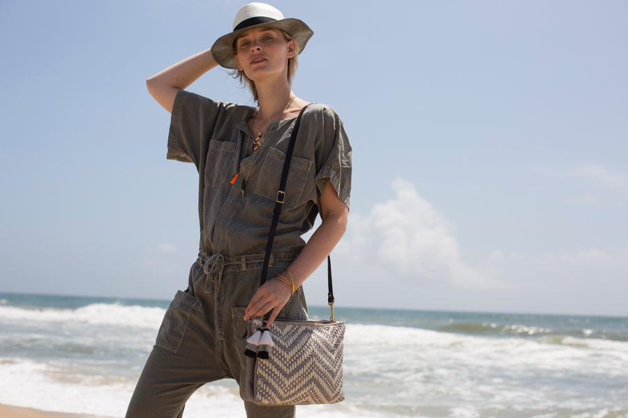Harford Woven Crossbody - Smoke & Chalk