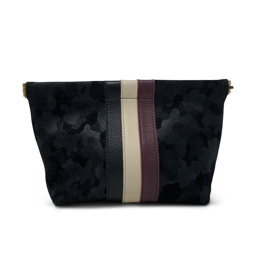 Monogrammed Black Camo Cosmetic Bag