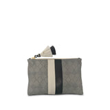Diamond Perforated Small Pouch - Storm Grey