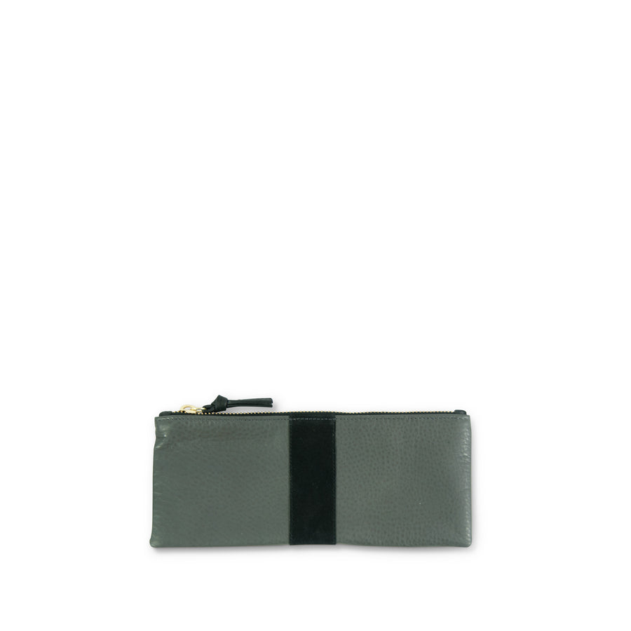 Granite and Black Skinny Pouch