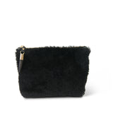 Marlborough Cosmetic Pouch - Black Shearling