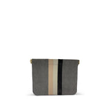 Perforated Storm Suede Snap Pouch
