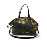 Olive and Gold Splatter Canvas Crossbody