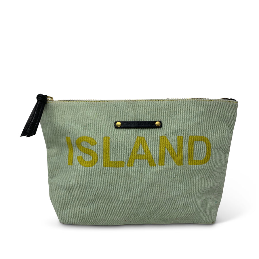 Island Hand Painted Canvas Pouch