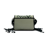Woven Black and White Eva Shoulder Bag