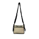 Woven Black and White Eva Shoulder Bag