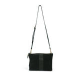 Harford Double Zip Crossbody - Chocolate Suede/chocolate Stripe