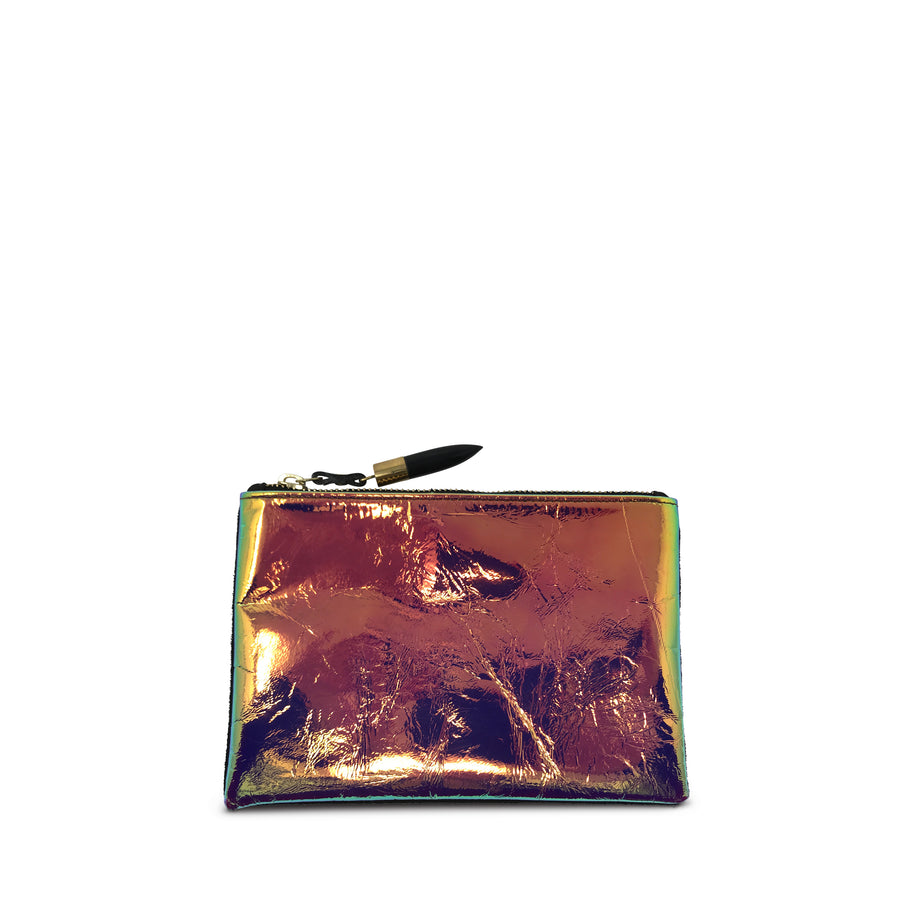 Iridescent Leather Small Pouch