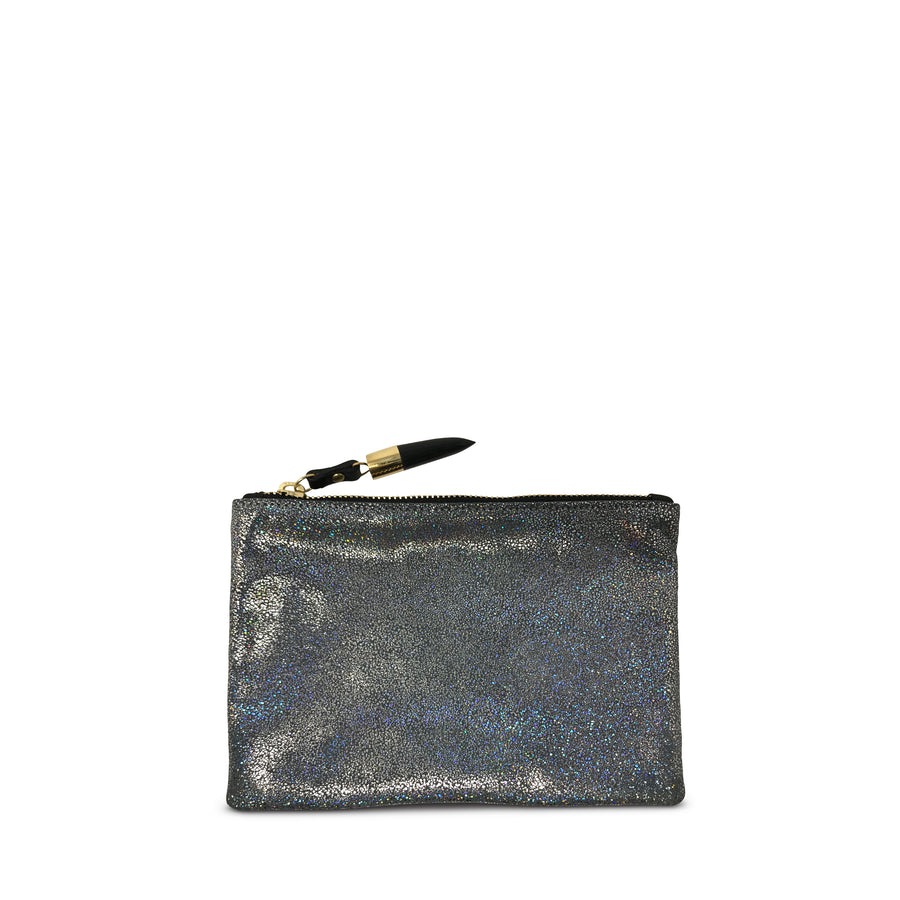 Iridescent Splatter Leather Small Pouch