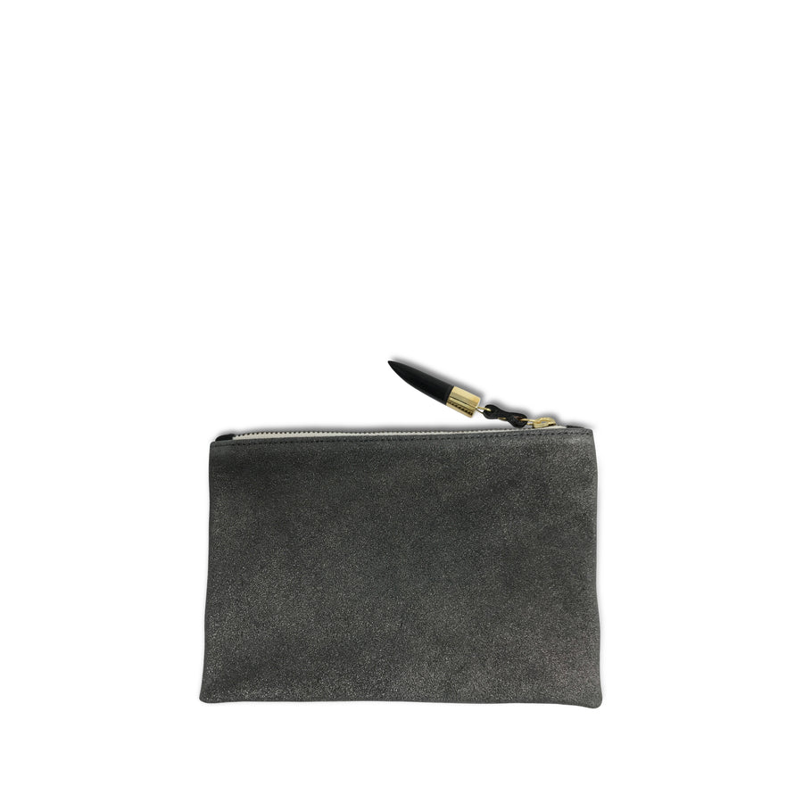 Metallic Grit Small Pouch