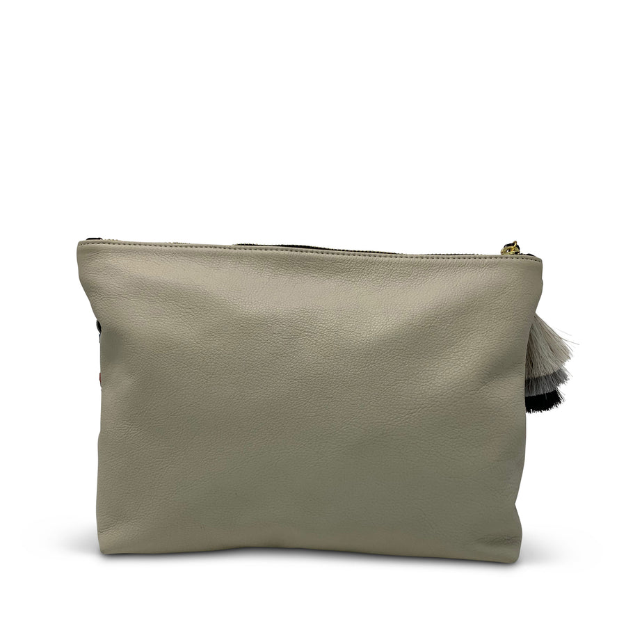 Blush Camo Suede Medium Pouch