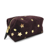 Oxblood Suede Star Cosmetic Case
