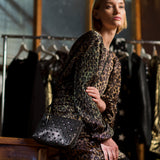 Black Studded Nottingham Crossbody