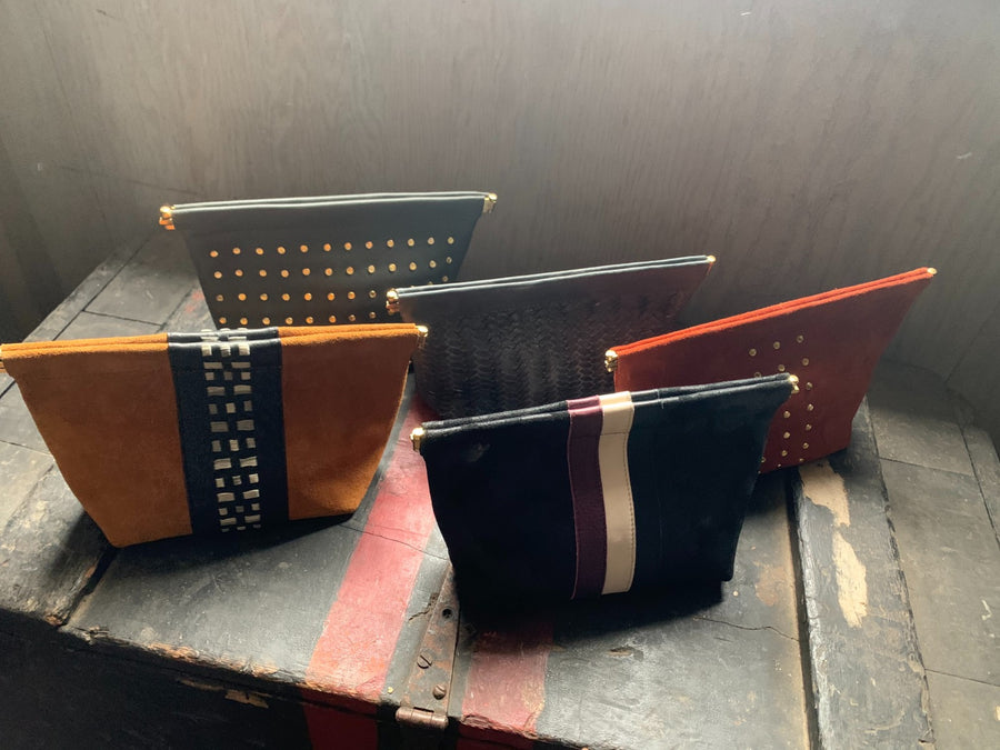 Snap Make Up Bag - Rust Stud