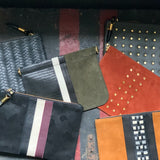 Black Camo Suede Small Pouch