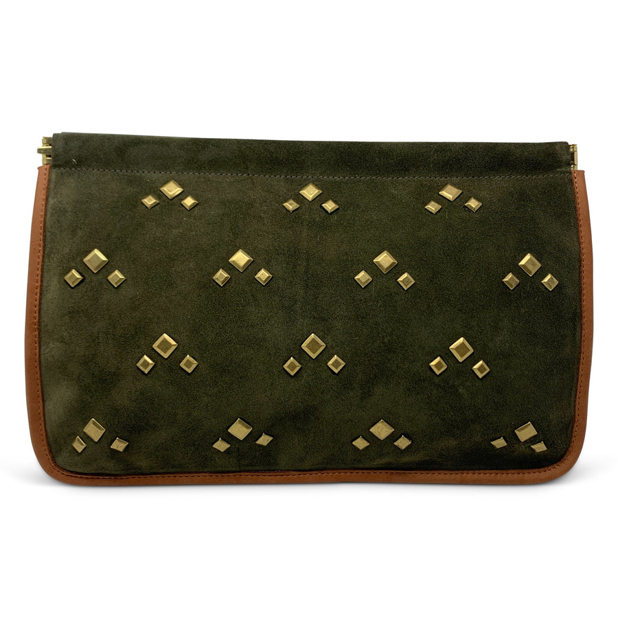 OLIVE STUD SNAP CLUTCH