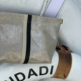 METALLIC CANVAS SNAP MAKE UP POUCH