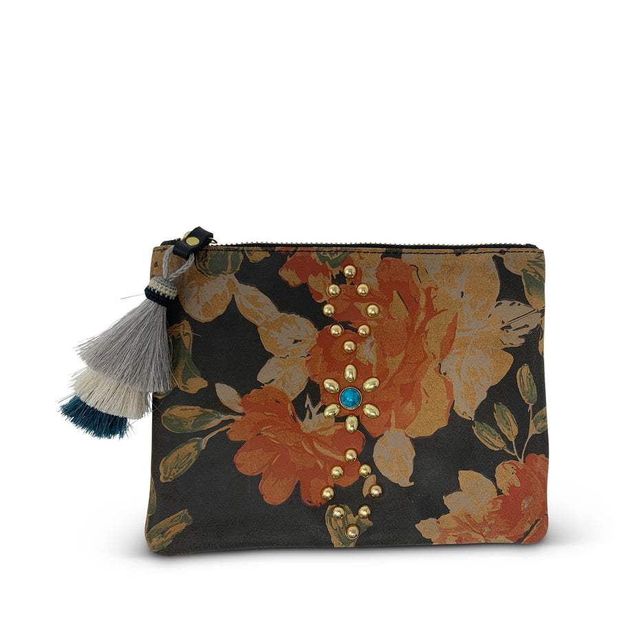 FLORAL STUD SMALL POUCH