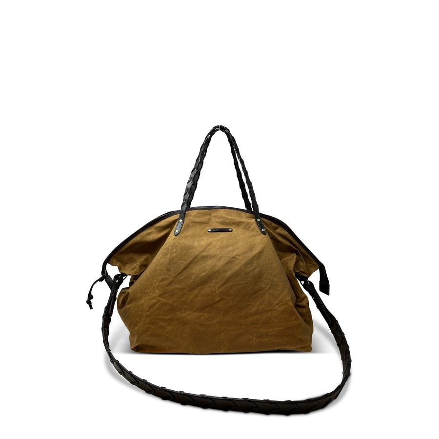 pampeano 'Caballero' Brown Leather & Navy Canvas Travel Bag – pampeano UK
