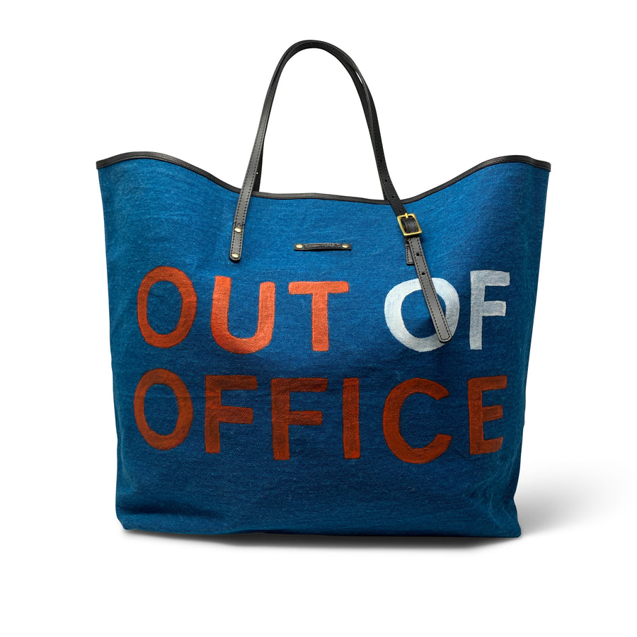 Out Of Office Handpainted Oversized Tote
