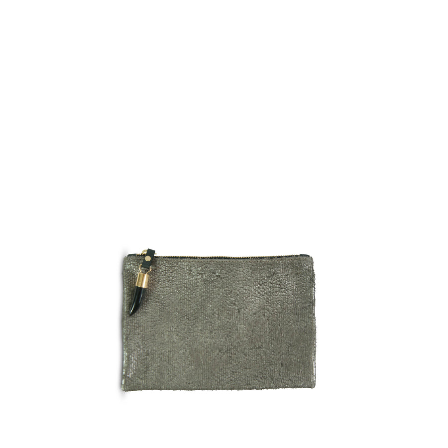 Pewter Flake Small Pouch