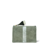 Storm Silver Suede Small Pouch