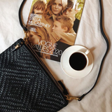 Black Woven Harford Crossbody