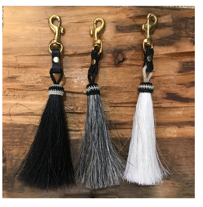 Pre Pack Tassel Clips Black Grey and White