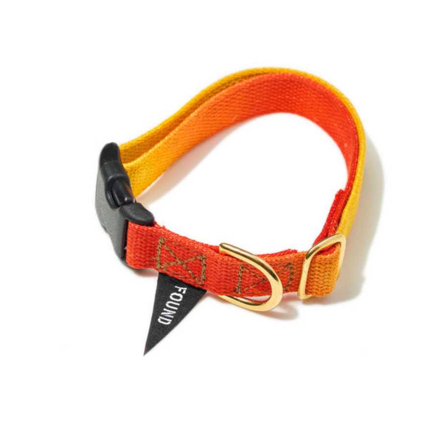 Red To Yellow Cotton Cat & Dog Collar Designed By Found My Animal