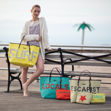 Locals Only Hand Painted Beach Tote