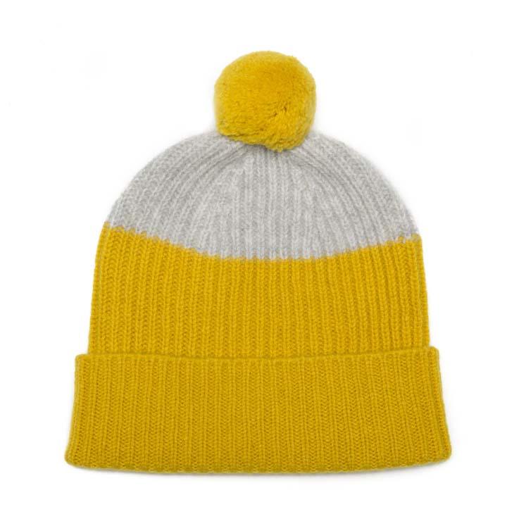 Hat - Pom Gold Silver