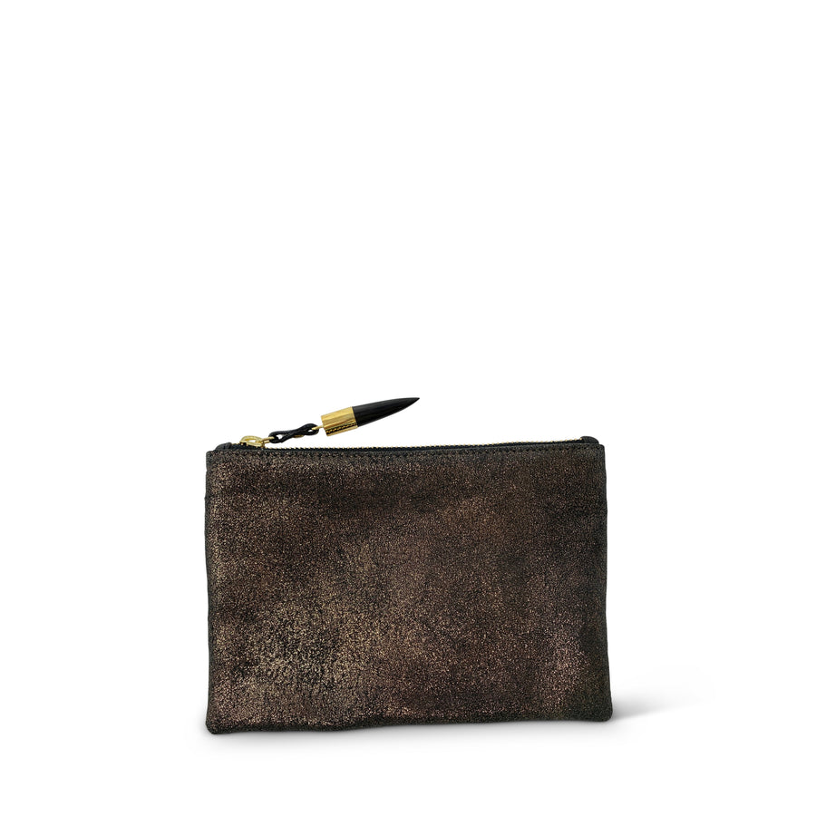 Bronze Distressed Small Pouch