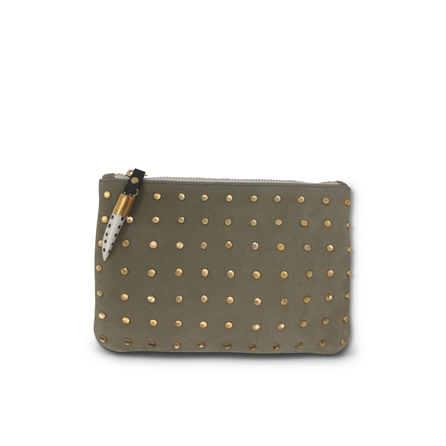 Small Driftwood Studded Pouch