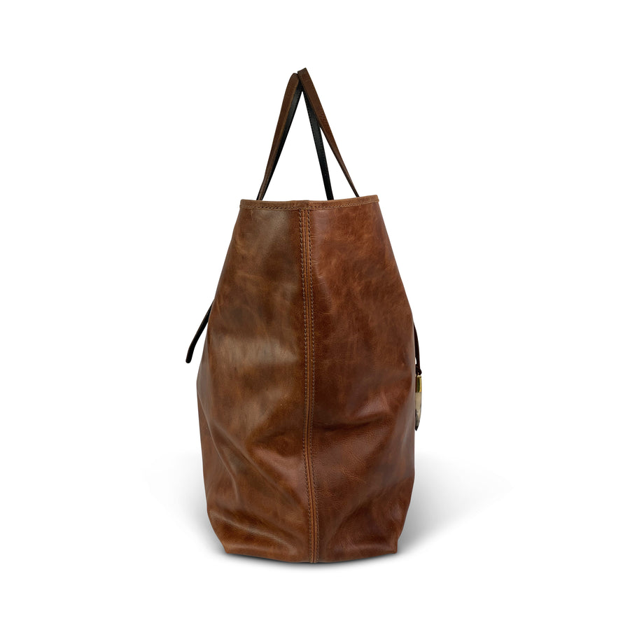 Brandy Old English Tote